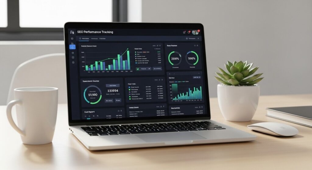 Ongoing SEO management tracking website growth and performance metrics